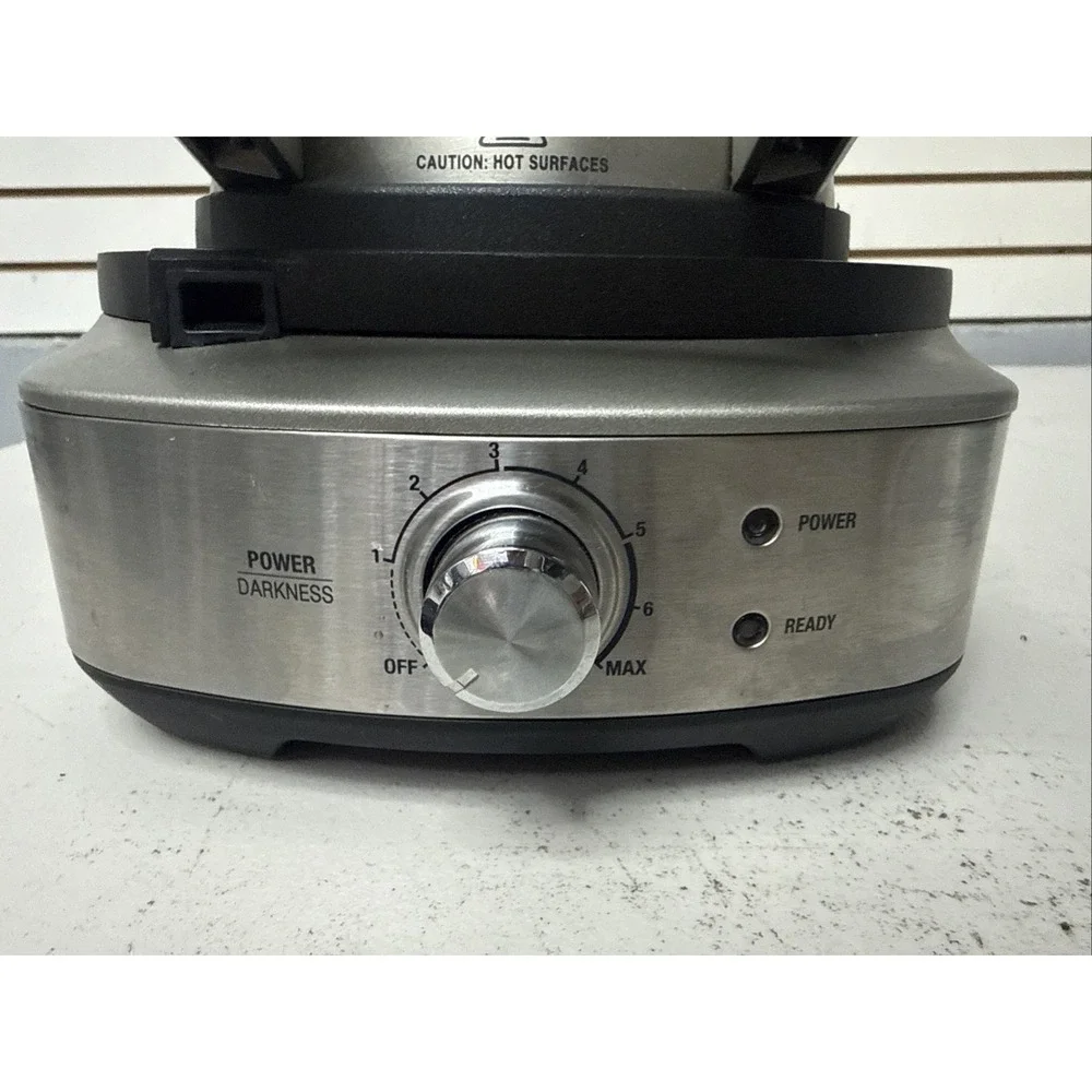 Breville Waffle Maker BWM520XL No Mess Stainless Steel WORKS Tested Clean EUC!!
